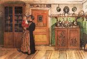 Carl Larsson Tuixt Christmas and New Years France oil painting artist